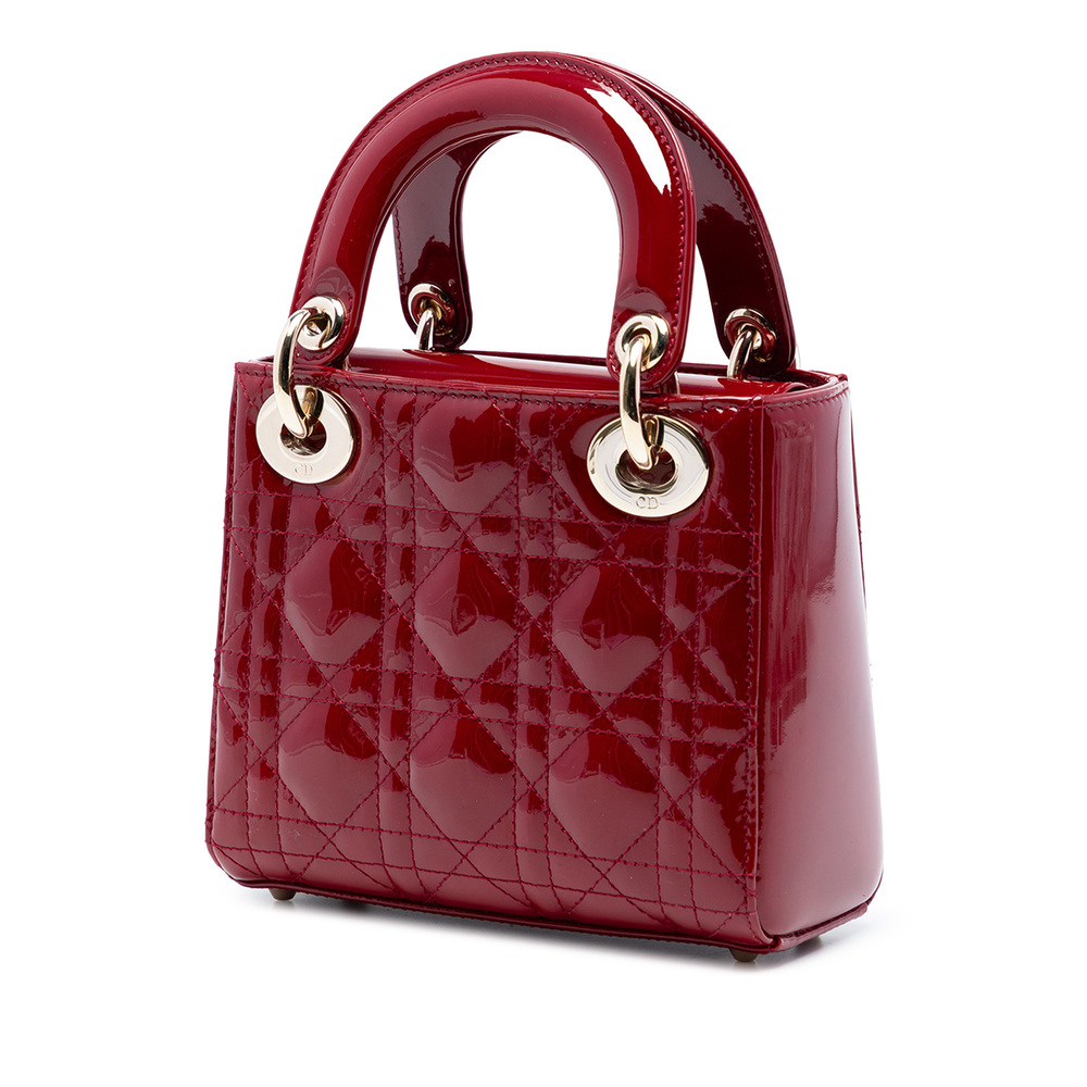 Pre-Loved Dior Mini Patent Cannage Lady Dior - Picture 2 of 7